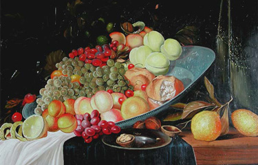 quadro di maniera natura morta con frutta